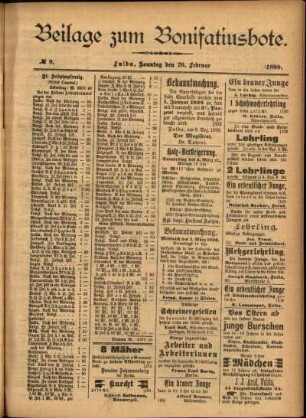 Zweite Ausgabe vom Sonntag, den 26. Februar 1899.