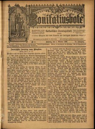 Erste Ausgabe vom Sonntag, den 08. Oktober 1899.