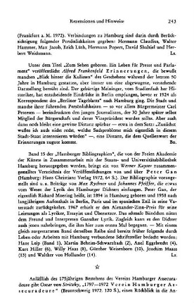 Kayser, Werner :: Peter Gan, mit Beitr. von Max Rychner und Johannes Pfeiffer, (Hamburger Bibliographien, 15) : Hamburg, Christians, 1972