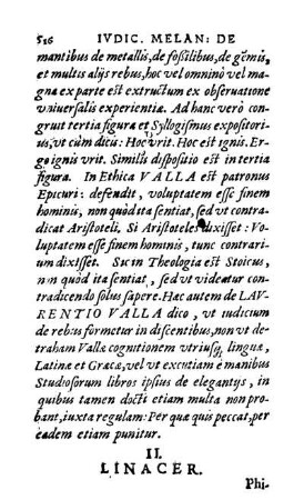 II. Linacer. Philippus in præfat. in Linac. Anno 1531.