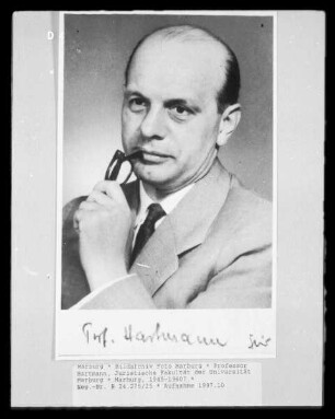 Professor Hartmann, Juristische Fakultät der Universität Marburg