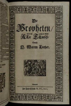 Die Propheten/ Alle teutsch/ Durch D. Martin Luther