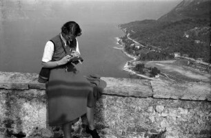 Malcesine: Gardasee, Ilse Kritzel auf Mauer des Castello