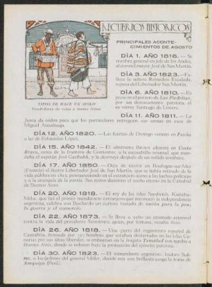 Recuerdos históricos : Principales acontecimientos de agosto