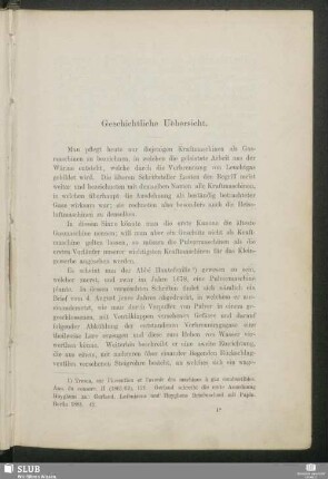 Geschichtliche Uebersicht