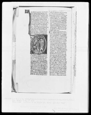 Heisterbacher Bibel — Initiale D (ixit), darin David und der Tor, Folio 240verso