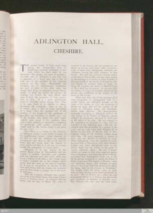 Adlington Hall, Cheshire