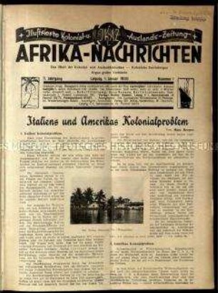 Afrika-Nachrichten. Jahrgang 1930 -1931