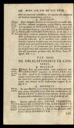 Tit. XXIII. De Obligationibus Ex Consensu