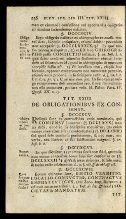 Tit. XXIII. De Obligationibus Ex Consensu