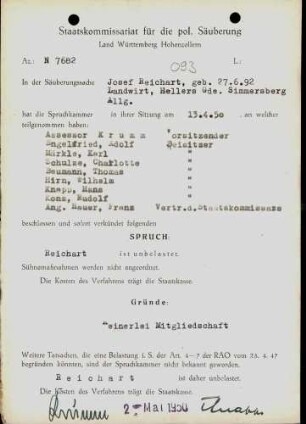 Reichart, Josef