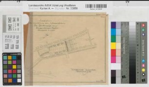 Münster (Münster) Doppelhäuser für Kinderreiche am Kappenberger Damm Lageplan 1927 1 : 2500 21,5 x 26 Zeichnung Westfälische Heimstätte Wohnungsgesellschaft Münsterland