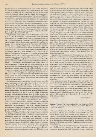 512-513 [Rezension] Sheehan, Thomas, The first coming