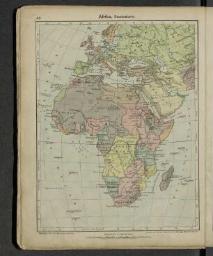 Afrika, Staatenkarte.