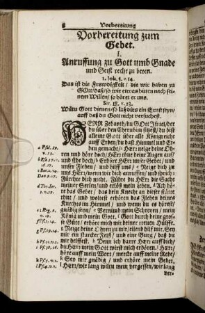 Vorbereitung zum Gebet.