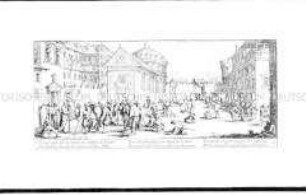 Kriegskrüppel vor einem Hospital - Les Misères et les Malheuers de la Guerre (Elend und Schrecken des Krieges), Blatt 15