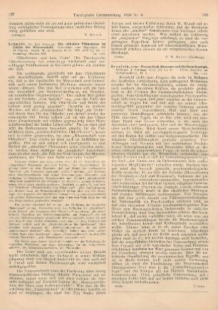 188 [Rezension] Kronfeld, Arthur, Das seelisch Abnorme und die Gemeinschaft