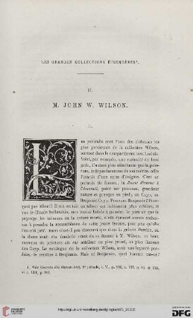 2. Pér. 8.1873: M. John W. Wilson, 2 : les grandes collections étrangères II