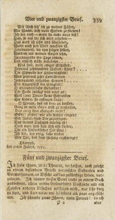 Fünf und zwanzigster Brief.