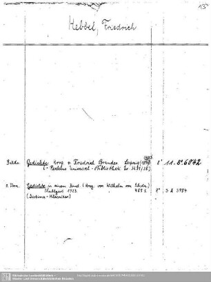 Hebbel, Friedrich