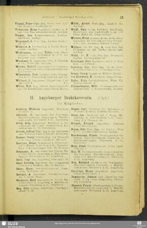 II. Augsburger Bezirksverein.
