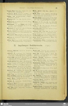II. Augsburger Bezirksverein.