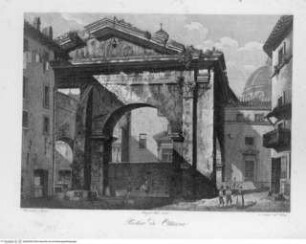 Raccolta delle principali vedute di Roma disegnate al vero ed incise da Domenico Amici Romano, Tafel (40): Portico di Ottavia