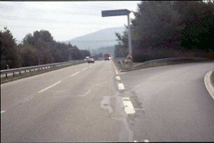 Einfahrt in Tangente Nordost (Baden-Baden Richtung Karlsruhe) von Fahrbahn Nord der B500 (Baden-Baden Richtung Iffezheim)