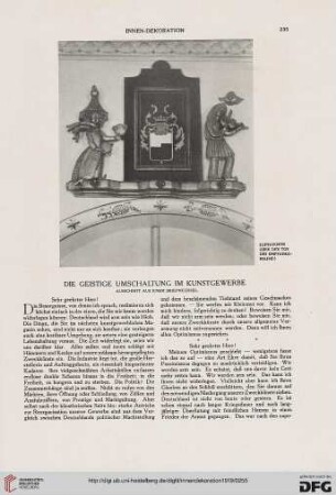 Die geistige Umschaltung im Kunstgewerbe
