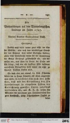 Vierten Bandes Sechszehntes Stuek.