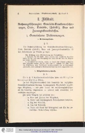 II. Abschnitt. Rechnungsführungder Gemeinde-Krankenversicherungen, Orts-, Betriebs-, (Fabrik-), Bau- und Innungs-Krankenkassen.