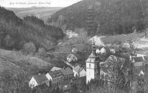 Bad Gottleuba-Berggießhübel, Gottleubatal. Blick auf die Ortschaft, Ansichtskarte