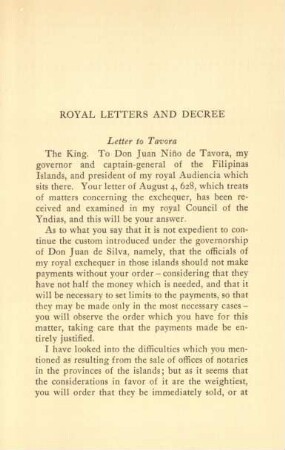 Royal letters and decree
