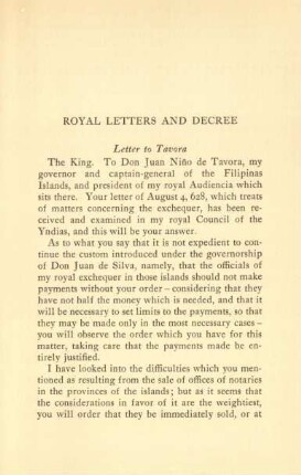 Royal letters and decree
