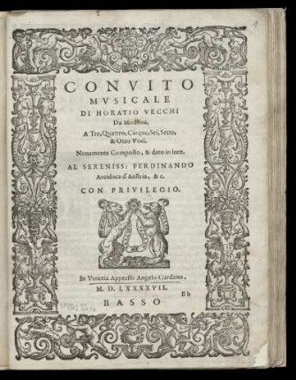Convito musicale. Basso
