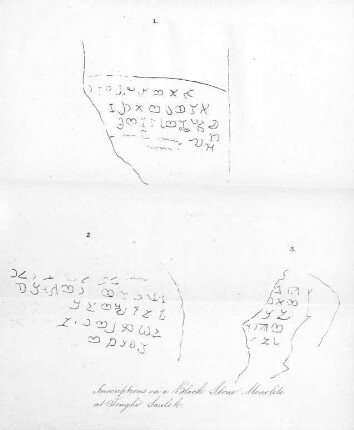 (Ill.:) Inscriptions on a black stone monolite at Tenghi-Saúlek