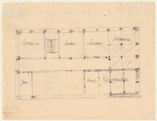 Universitätsbibliothek, Greifswald: Grundriss (aus: Skizzenalbum 3)