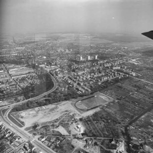 Katharinenviertel östlich der Innenstadt von Neubrandenburg : Blickrichtung Nordosten