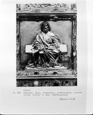 Der Hochaltar des Aachener Münsters — Antependium mit Darstellung der zwölf Apostel — Bartholomäus