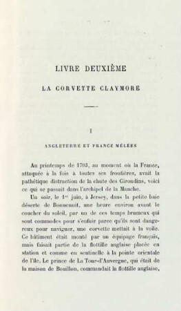 Livre deuxième. La corvette Claymore