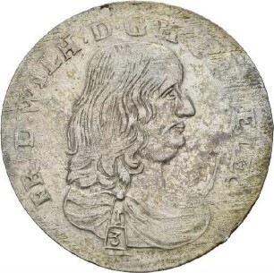Dritteltaler des Kurfürsten Friedrich Wilhelm von Brandenburg, 1671