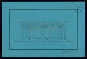 Schaufenster Monatskonkurrenz März 1833: Aufriss Vorderansicht; Maßstabsleiste