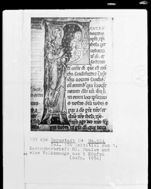 Biblia Sacra omissis psalterio et libris prophetarum — Biblia Sacra omissio psalterio et libris prophetarum (Bd. 3) — Paulus predigend, Folio 178