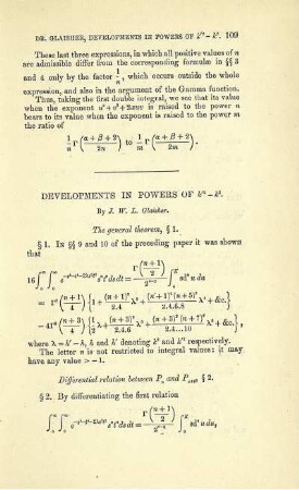 DEVELOPMENTS IN POWERS OF ...