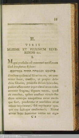II. [Scripsi Fribergae, Calend. Januar. MDCCCII]