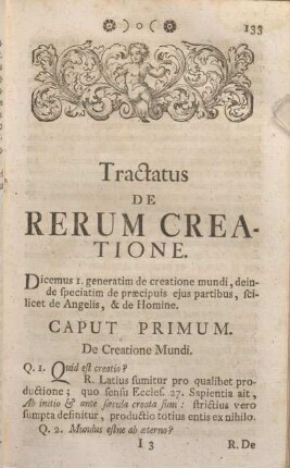 Tractatus De Rerum Creatione.