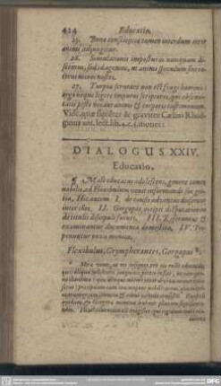 Dialogus XXIV. Educatio
