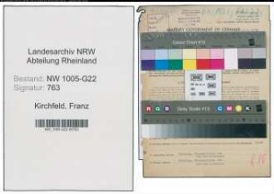 Entnazifizierung Franz Kirchfeld , geb. 10.03.1892 (Buchhalter)