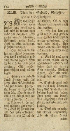 XLIII. Von der Geduld, Gelassenheit und Beständigkeit