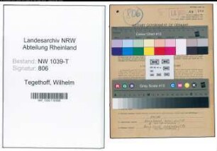 Entnazifizierung Wilhelm Tegethoff , geb. 14.08.1901 ()